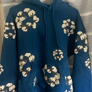 Navy Cactus Wreath Hoodie authentic